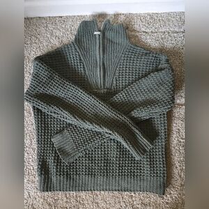 No Boundaries Deep Green V-Neck Sweater